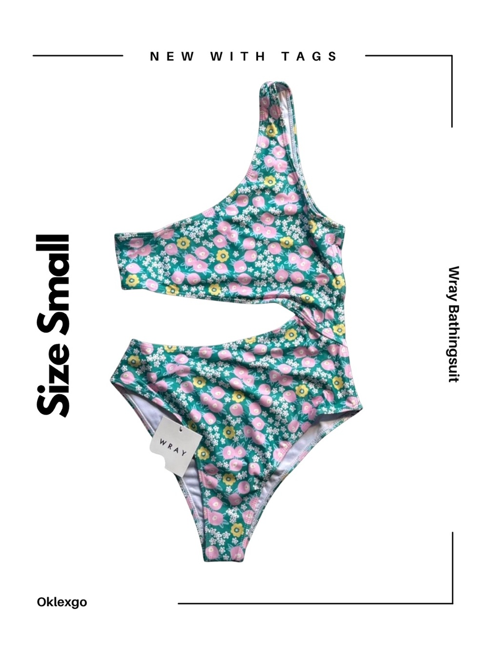 WRAY Deux Suit One-Piece Swimsuit | Size S | NWT | Rosebud Print